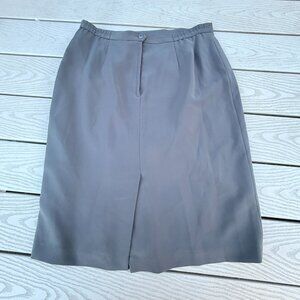 Le Suit Straight Skirt Lined Knee Length Womens Sz 14  Gray